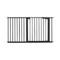 BabyDan Premier, Extra Wide Pressure Fit Stair Gate, Covers openings between 132.5-138.7 cm/52.2-54.6 inches, Baby Gate/Safety Gate, Metal, Black, Made in Denmark - (Pet Gate/Dog gate)