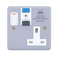 Selectric Metal Clad 1 Gang 13A DP Switched RCD Socket