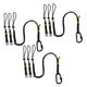 BearTOOLS Interchangeable Tool Safety Lanyard Detachable Buckle Multi Accessory Connection Protection Kit (Black 3PK + 9 Loop Ends)