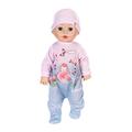 Baby Annabell Lilly Learns To Walk 706688 - 43cm Doll with Soft Fabric Body with Crawling/Walking/Sound Function for Toddlers - Includes Romper & Hat - Batteries Required - Suitable from 3 Years