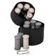 Nicky Clarke Heated 25 mm Rollers Compact Travel Set of 12, Ionic Self Grip with Pin Clips and Zip Storage Bag - NHS006, Grey