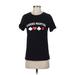 Shein Short Sleeve T-Shirt: Black Graphic Tops - Women's Size Small