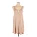Forever 21 Casual Dress - A-Line Keyhole Sleeveless: Tan Print Dresses - Women's Size Small