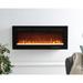 Symple Stuff Chamberlayne Wall Mounted Electric Fireplace, Inserts Recessed, Wall Mounted Fireplace LED Fireplace, in Black | Wayfair