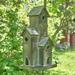 Gracie Oaks Lambertville 75.75" H x 13.75" W x 10.5" D Metal Multihome Birdhouse Stake Metal in Green/Indigo | 75.75 H x 13.75 W x 10.5 D in | Wayfair