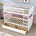 Harriet Bee Twin-Over-Twin Wood Bunk Bed w/ Drawers in White | 64 H x 43 W x 79 D in | Wayfair 85545822D579429DA349BE329C77243D