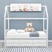 Harper Orchard 3 Drawers Wood House Bed w/ Twin Trundle Wood in White | 80 H x 41.7 W x 79.5 D in | Wayfair DA951FCBA2C144F08614869461FF2C63