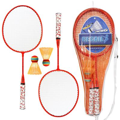 1 Paar Badmintonschläger mit Bällen 2 Spieler Badminton Set für Kinder Indoor Outdoor