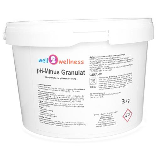 Well2wellness - pH Minus Granulat / pH Senker Granulat 3,0 kg
