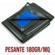 Generico - Telo copritutto multiuso occhiellato telo protettivo verde blu impermeabile 180gr/mq 6x10