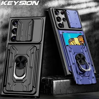EllY316Shockproof Card Bag Phone Cover Camera Protection Samsung Galaxy A54 A14 S22 Ultra 5G