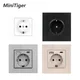 Minitiger – prise de courant USB Standard ue panneau en verre Port de Type C AC 110V-250V 16A