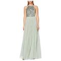 Maya Deluxe Women's Pailletten Cocktailkleid Damen Tüllkleid Kleid Nackenband Abendkleid Elegant für Hochzeit Brautjungfernkleid Bridesmaid Dress, Sage Green, 44