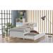 Modern Twin Wood Platform Bed with Twin Trundle, No Box Spring Needed