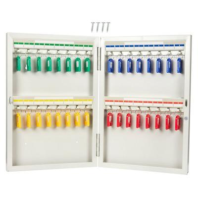 Juvale Key Cabinet, Steel Key Storage Locker for 32 Keys, 10.25 x 15 x 2 Inches