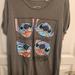 Disney Tops | Disney Stitch Shirt Juniors L | Color: Gray | Size: Lj