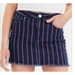 American Eagle Outfitters Skirts | American Eagle Hi-Rise Mini Super Stretch Stripe Mini Jean Skirt Size-2 | Color: Blue/Red | Size: 2