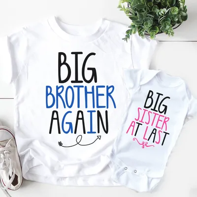 Big Brother Again-Économie Big Ajustables pour les Frères et Frères Vêtements Assortis aux