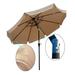 10 ft Patio Umbrella Market Round Umbrella Outdoor Garden Umbrellas with Crank and Push Button Tilt for Pool Shade Outside