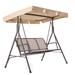 3 Person Outdoor Patio Person Sunshade Swing Steel Frame Textilene Seats Steel Frame Swing Chair