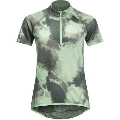 JACK WOLFSKIN Damen Shirt TOURER HALFZIP PRINT T W, Größe L in Grün