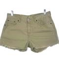 Levi's Shorts | Levi’s Khaki Frayed Jean Shorts | Color: Tan | Size: 11j