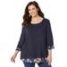 Plus Size Women's Impossibly Soft Duet Tunic by Catherines in Navy (Size 6X)