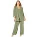 Plus Size Women's Masquerade Beaded Pant Set by Catherines in Sage (Size 16 W)