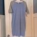 Lularoe Dresses | Lularoe Julia Bodycon Dress With Baseball Sleeves | Color: Blue/Gray | Size: L