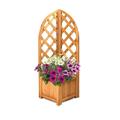 NIGMA Garden Rectangular Wooden Planter Lattice For Vines Garden Climbing Flower Plant Pot Box Garden Patio Wood Trellis Panel (Corner) (10/702)