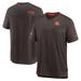 Men's Nike Brown Cleveland Browns Sideline Coach Chevron Lock Up Logo V-Neck Performance T-Shirt