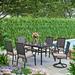 Lark Manor™ Alyah Square 6 - Person 64" Long Outdoor Dining Set w/ Cushions Metal in Black | Wayfair 5803DE44F5A24FFABE862BCA59002DA8