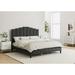 The Twillery Co.® Kajana Tufted Low Profile Platform Bed Upholstered/Polyester in Gray | 57 H x 62 W x 84.2 D in | Wayfair