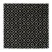 Black/White 120 x 120 x 1.5 in Area Rug - Foundry Select Ruth Trellis Shag Rug Black & White Polypropylene | 120 H x 120 W x 1.5 D in | Wayfair