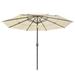 Arlmont & Co. Genter 8" Square Lighted Beach Sunbrella Umbrella Metal in Brown | 93 H x 8 W x 63 D in | Wayfair 26AAE3344F9F434E995B586E2BF8D381