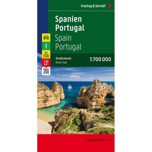 Spanien - Portugal, Straßenkarte 1:700.000, Freytag & Berndt. Spain, Portugal. España, Portugal. Espagne, Portugal. Spagna, Portugal, Karte (im Sinne