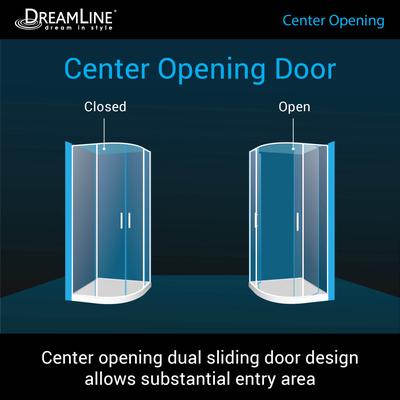 Dreamline DreamLine Prime 38 inch D x 38 inch W x 74 3/4 inch H Semi-Frameless Sliding Clear Shower Enclosure in Matte Black with Black Shower Base Kit DL-6703-89-09