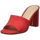 The Drop Damen Pattie Mules mit hohem Blockabsatz, Rot, 37 EU