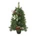 2' Green Potted Pine Cone Berry Medium Artificial Christmas Tree Unlit - 2 Foot