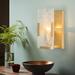 1-Light Antique Gold Modern Wall Sconce Lighting Glass Bathroom Vanity Light - 6" L x 4" W x 10" H