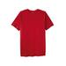 Men's Big & Tall Lightweight Longer-Length Crewneck T-Shirt by KingSize in Red (Size 9XL)