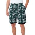 Men's Big & Tall Layered Look Lightweight Jersey Shorts by KingSize in Camo (Size L)