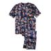 Men's Big & Tall Lightweight Cotton Novelty PJ Set by KingSize in Fireworks (Size XL) Pajamas