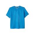 Men's Big & Tall Short-Sleeve Fleece Sweatshirt by KingSize in Bright Blue (Size 3XL)