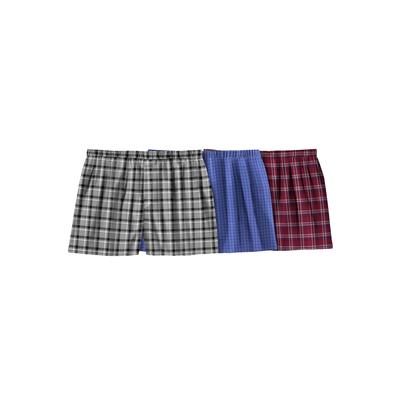 Men's Big & Tall Woven Boxers 3-Pack by KingSize in Assorted Colors (Size 6XL)