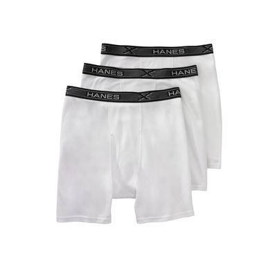 Men’s Big & Tall X-Temp Boxer Briefs 3-Pack by Hanes in White Assorted (Size 5XL)