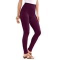 Plus Size Women's Ankle-Length Essential Stretch Legging by Roaman's in Dark Berry (Size 5X) Activewear Workout Yoga Pants
