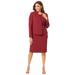 Plus Size Women's 2-Piece Single Breasted Jacket Dress by Jessica London in Rich Burgundy (Size 20 W) Suit