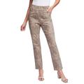 Plus Size Women's Comfort Waist Stretch Denim Straight Leg Jean by Jessica London in Natural Snake Print (Size 24) Pull On Stretch Denim