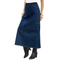 Plus Size Women's Invisible Stretch® All Day Cargo Skirt by Denim 24/7 in Medium Stonewash (Size 44 WP)